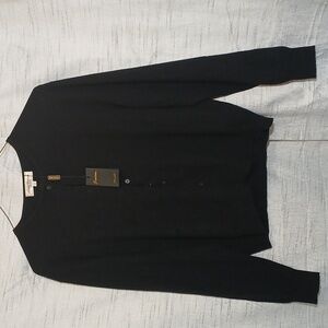 Scottish Collection 100% Cashmere Black Round Neck  Sweater for Women Sz XL NWT